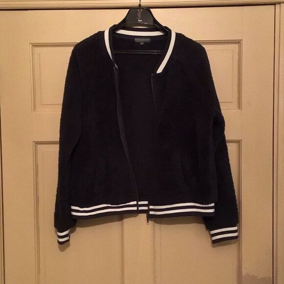 PJ SALVAGE WOMENS BOMBER BABE BLACK PLUSH ZIP FRONT JACKET - Picture 6 of 9